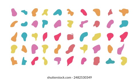 Vector gradiente colorido Formas abstractas. Elementos de Formas líquidas. conjunto de Elementos de Diseño gráfico
