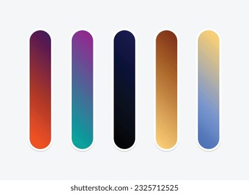 Vector colorful gradient background collection.