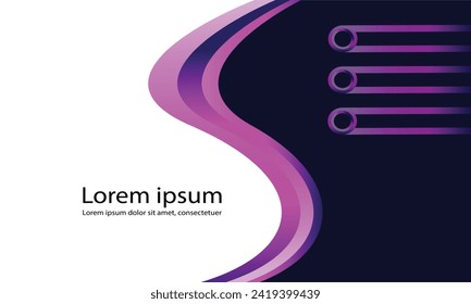 vector colorful   gradient background wave line  modern abstract design  for posters Vector illustration