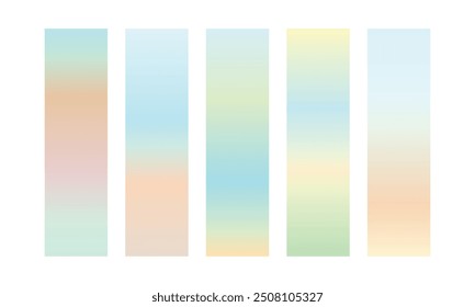 Vector colorful gradient collection, Gradient color set element set