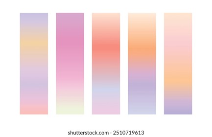 Vector colorful gradient collection, Gradient color set element set