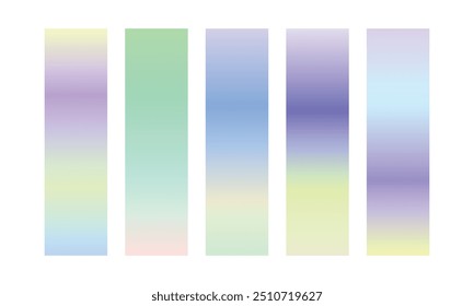 Coleção de gradientes coloridos de vetor, Conjunto de elementos de conjunto de cores de gradiente