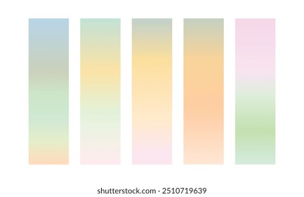 Vector colorful gradient collection, Gradient color set element set