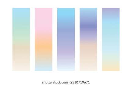 Vector colorful gradient collection, Gradient color set element set