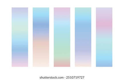 Vector colorful gradient collection, Gradient color set element set