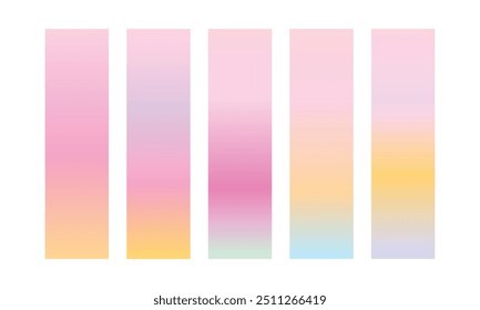 Vector colorful gradient collection, Gradient color set element set