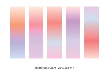 Vector colorful gradient collection, Gradient color set element set