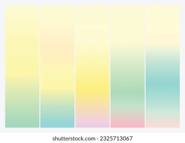 Vector colorful gradient collection. Holographic Background.