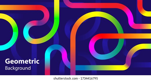 Vector colorful gradient multicolored geometric background