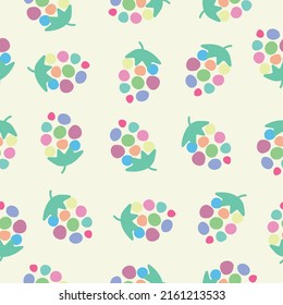 vector colorful grapes seamless pattern.
