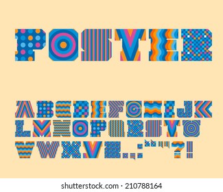 Vector Colorful Graphic Alphabet Set