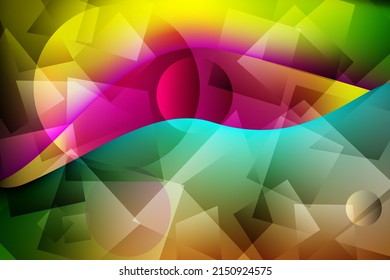 vector colorful green yellow red abstract geometric background with triangles
