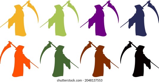 Vector of the colorful Grim Reaper