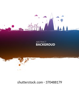 Vector colorful grunge background. 
