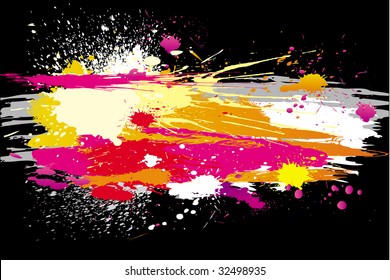 Image vectorielle arrière-plans grunge colorés