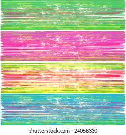 Banners Grunge coloridos vetoriais