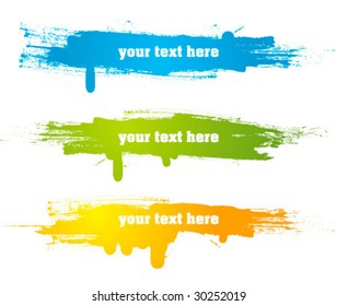 Vector colorful grunge banners. Look at my portfolio to see more.