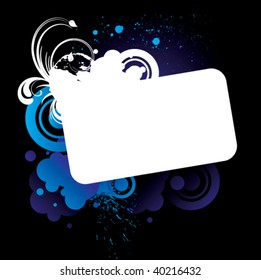 Vector. Colorful grunge frame. All elements are separated and easy to edit.
