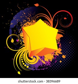 Vector. Colorful grunge frame. For similar images visit my portfolio.