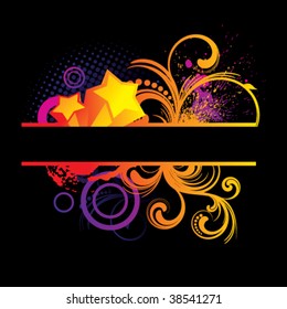 Vector. Colorful grunge frame. For similar images visit my portfolio.