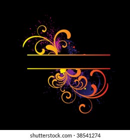 Vector. Colorful grunge frame. For similar images visit my portfolio.