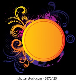 Vector. Colorful grunge frame. For similar images visit my portfolio.