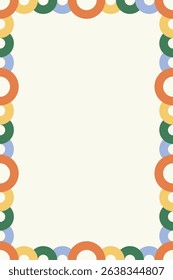 Plano de Fundo da Borda do Quadro de Meio Círculo Colorido do Vetor