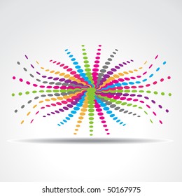 vector colorful halftone design