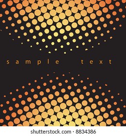 Vector - Colorful halftone retro dots forming a wave for background use.