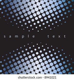 Vector - Colorful halftone retro dots forming a wave for background use.