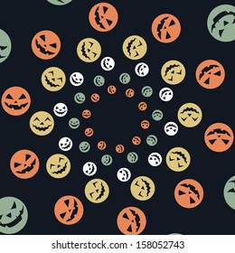 vector colorful halloween design with space for your text
