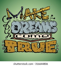 vector colorful handmade quotation, motivator