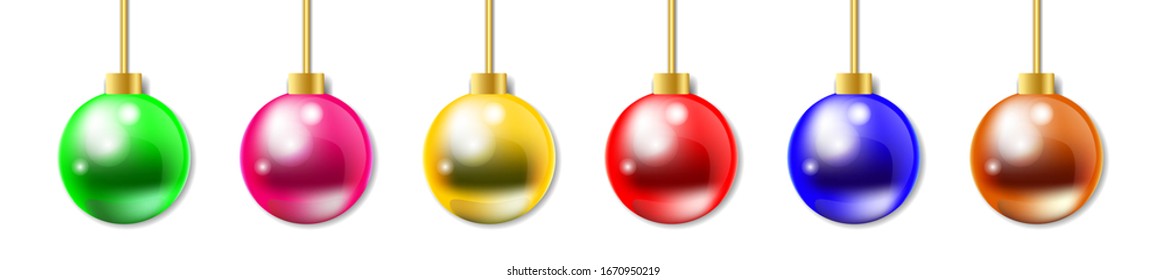 Vector colorful hanging lights for decoration