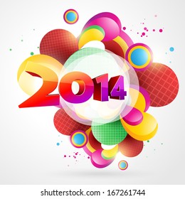 vector colorful happy new year design