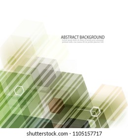 Vector colorful hexagons.Abstract hexagon and triangle background