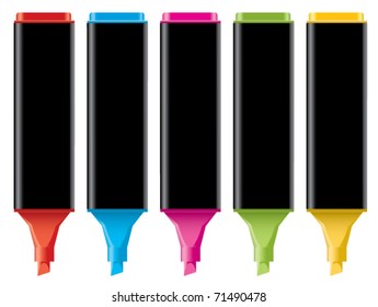 vector colorful highlighters