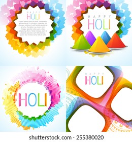 conjunto de fondo de holi colorido vectorial con rango de garganta