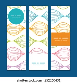 Vector colorful horizontal ogee vertical banners set pattern background