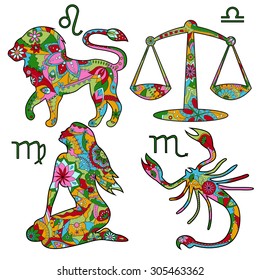Vector colorful horoscope set 2