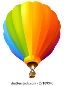 vector colorful hot air balloon