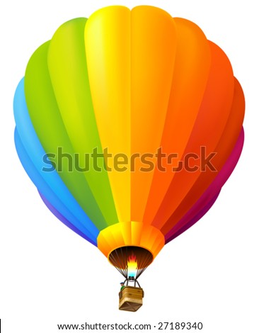 vector colorful hot air balloon