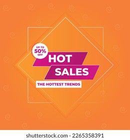 Vector colorful Hot sale banner illustration