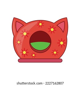 Vector of colorful house for cat.