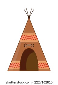 Vector of colorful house for dog.