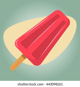 Vector colorful ice cream icon an a background