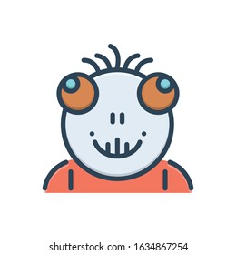 Vector colorful icon for abhorrent