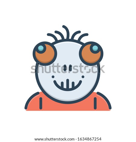 Vector colorful icon for abhorrent