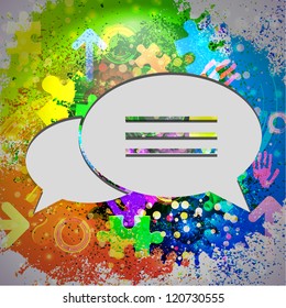 Vector colorful icon abstract background. Eps10