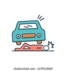 Vector Colorful Icon For Accidental Death 