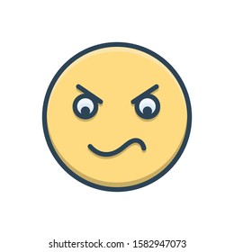 Vector colorful icon for angry
